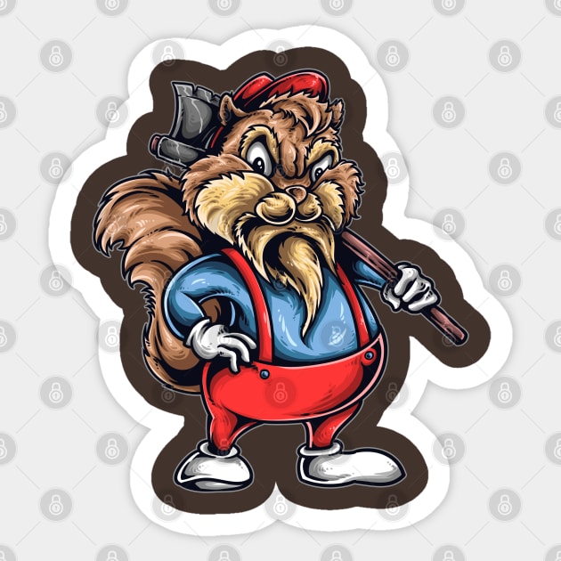 Chip Woodcutter Sticker by drewbacca